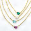 imageKendra Scott Cailin Pendant Necklace Fashion Jewelry for WomenGOLD  GREEN CRYSTAL