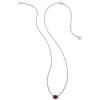imageKendra Scott Cailin Pendant Necklace Fashion Jewelry for WomenRHODIUM  BURGUNDY CRYSTAL