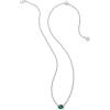 imageKendra Scott Cailin Pendant Necklace Fashion Jewelry for WomenRHODIUM  GREEN CRYSTAL
