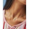 imageKendra Scott Letters AZ Pendant Necklace for Women Fashion Jewelry 14k GoldPlated BrassLetter E