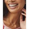 imageKendra Scott Letters AZ Pendant Necklace for Women Fashion Jewelry 14k GoldPlated BrassLetter I