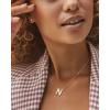 imageKendra Scott Letters AZ Pendant Necklace for Women Fashion Jewelry 14k GoldPlated BrassLetter N