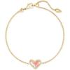 imageKendra Scott Ari Heart Link Chain Bracelet for Women Fashion JewelryGOLD  IRIDESCENT DICHROIC GLASS