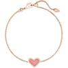 imageKendra Scott Ari Heart Link Chain Bracelet for Women Fashion JewelryROSE GOLD  PINK DRUSY