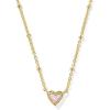 imageKendra Scott Mini Ari Heart Satellite Necklace Fashion Jewelry for WomenGOLD  BUBBLEGUM PINK OPAL
