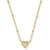 imageKendra Scott Mini Ari Heart Satellite Necklace Fashion Jewelry for WomenGOLD  ROSE QUARTZ