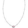 imageKendra Scott Mini Elisa 14k GoldPlated Satellite Short Pendant Necklace Fashion Jewelry for WomenRHODIUM  FUCHSIA MAGNESITE
