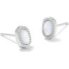 imageKendra Scott Mini Ellie 14k GoldPlated Stud Earrings Fashion Jewelry for WomenRHODIUM  IVORY MOTHER OF PEARL