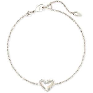 imageKendra Scott Ari Heart Link Chain Bracelet for Women Fashion JewelryRHODIUM  IVORY MOTHER OF PEARL