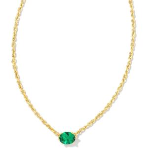 imageKendra Scott Cailin Pendant Necklace Fashion Jewelry for WomenGOLD  GREEN CRYSTAL