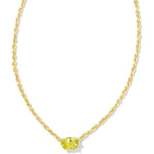 imageKendra Scott Cailin Pendant Necklace Fashion Jewelry for WomenGOLD  PERIDOT CRYSTAL