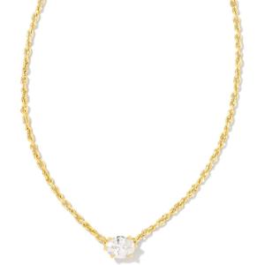 imageKendra Scott Cailin Pendant Necklace Fashion Jewelry for WomenGOLD METAL  WHITE CUBIC ZIRCONIA