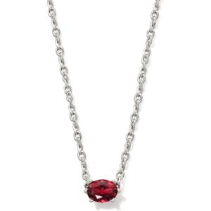 imageKendra Scott Cailin Pendant Necklace Fashion Jewelry for WomenRHODIUM  BURGUNDY CRYSTAL