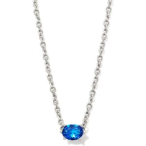 imageKendra Scott Cailin Pendant Necklace Fashion Jewelry for WomenRHODIUM  COBALT BLUE CRYSTAL