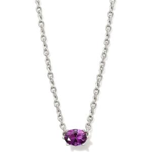 imageKendra Scott Cailin Pendant Necklace Fashion Jewelry for WomenRHODIUM  PURPLE CRYSTAL
