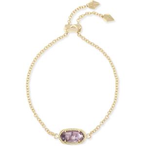 imageKendra Scott Elaina Adjustable Chain Bracelet for Women Fashion Jewelry GoldPlatedGOLD  AMETHYST