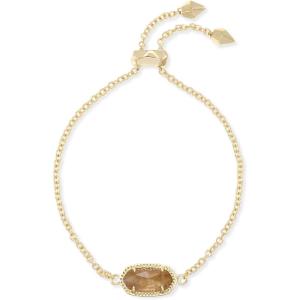 imageKendra Scott Elaina Adjustable Chain Bracelet for Women Fashion Jewelry GoldPlatedGOLD  ORANGE CITRINE QUARTZ