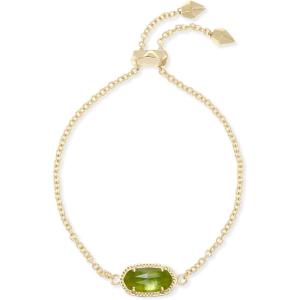 imageKendra Scott Elaina Adjustable Chain Bracelet for Women Fashion Jewelry GoldPlatedGOLD  PERIDOT ILLUSION