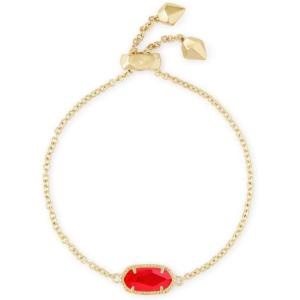imageKendra Scott Elaina Adjustable Chain Bracelet for Women Fashion Jewelry GoldPlatedGOLD  RED ILLUSION