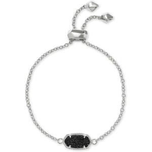 imageKendra Scott Elaina Adjustable Chain Bracelet for Women Fashion Jewelry GoldPlatedRHODIUM  BLACK DRUSY