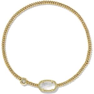 imageKendra Scott Grayson Crystal Stretch Bracelet Fashion Jewelry for WomenGOLD  IVORY MOTHER OF PEARL