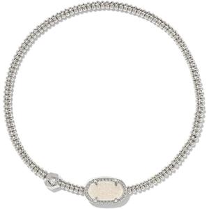 imageKendra Scott Grayson Crystal Stretch Bracelet Fashion Jewelry for WomenRHODIUM  IRIDESCENT DRUSY
