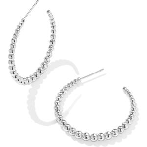 imageKendra Scott Josie Hoop Earrings Fashion Jewelry for WomenRHODIUM
