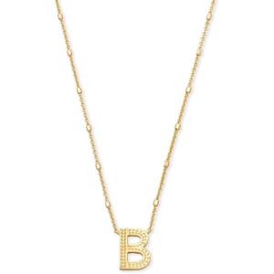 imageKendra Scott Letters AZ Pendant Necklace for Women Fashion Jewelry 14k GoldPlated BrassLetter B