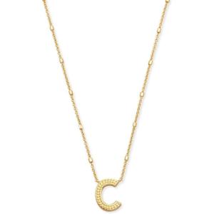 imageKendra Scott Letters AZ Pendant Necklace for Women Fashion Jewelry 14k GoldPlated BrassLetter C