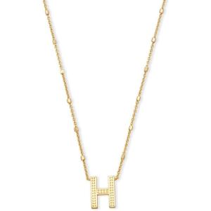 imageKendra Scott Letters AZ Pendant Necklace for Women Fashion Jewelry 14k GoldPlated BrassLetter H