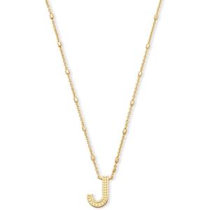 imageKendra Scott Letters AZ Pendant Necklace for Women Fashion Jewelry 14k GoldPlated BrassLetter J