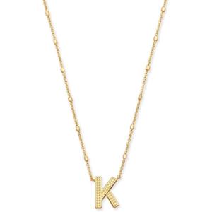 imageKendra Scott Letters AZ Pendant Necklace for Women Fashion Jewelry 14k GoldPlated BrassLetter K