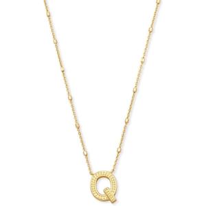 imageKendra Scott Letters AZ Pendant Necklace for Women Fashion Jewelry 14k GoldPlated BrassLetter Q