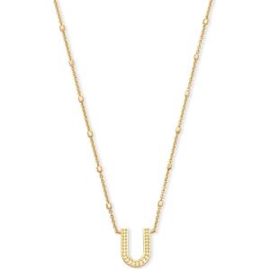imageKendra Scott Letters AZ Pendant Necklace for Women Fashion Jewelry 14k GoldPlated BrassLetter U