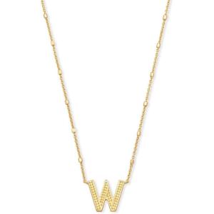 imageKendra Scott Letters AZ Pendant Necklace for Women Fashion Jewelry 14k GoldPlated BrassLetter W