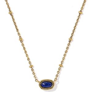 imageKendra Scott Mini Elisa 14k GoldPlated Satellite Short Pendant Necklace Fashion Jewelry for WomenGOLD  BLUE LAPIS
