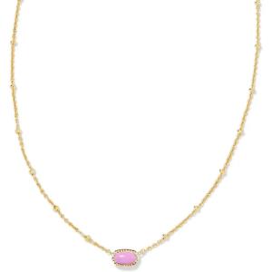 imageKendra Scott Mini Elisa 14k GoldPlated Satellite Short Pendant Necklace Fashion Jewelry for WomenGOLD  FUCHSIA MAGNESITE