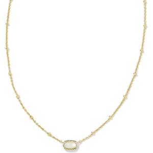 imageKendra Scott Mini Elisa 14k GoldPlated Satellite Short Pendant Necklace Fashion Jewelry for WomenGOLD  IVORY MOTHER OF PEARL