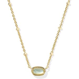imageKendra Scott Mini Elisa 14k GoldPlated Satellite Short Pendant Necklace Fashion Jewelry for WomenGOLD  LIGHT BLUE ILLUSION