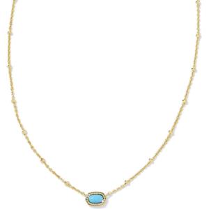 imageKendra Scott Mini Elisa 14k GoldPlated Satellite Short Pendant Necklace Fashion Jewelry for WomenGOLD  TURQUOISE