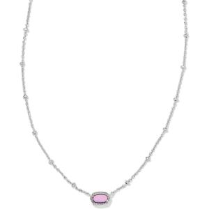 imageKendra Scott Mini Elisa 14k GoldPlated Satellite Short Pendant Necklace Fashion Jewelry for WomenRHODIUM  FUCHSIA MAGNESITE