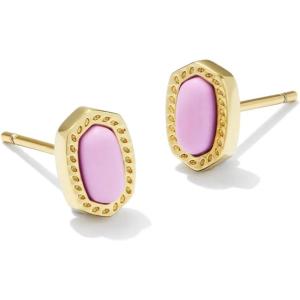 imageKendra Scott Mini Ellie 14k GoldPlated Stud Earrings Fashion Jewelry for WomenGOLD  FUCHSIA MAGNESITE
