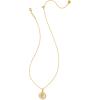imageKendra Scott 14k GoldPlated Brass Letter AZ Disc Reversible Pendant Necklace Fashion Jewelry for WomenLetter E