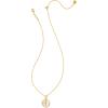 imageKendra Scott 14k GoldPlated Brass Letter AZ Disc Reversible Pendant Necklace Fashion Jewelry for WomenLetter I