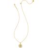 imageKendra Scott 14k GoldPlated Brass Letter AZ Disc Reversible Pendant Necklace Fashion Jewelry for WomenLetter N