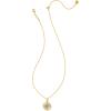 imageKendra Scott 14k GoldPlated Brass Letter AZ Disc Reversible Pendant Necklace Fashion Jewelry for WomenLetter O