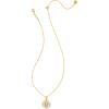 imageKendra Scott 14k GoldPlated Brass Letter AZ Disc Reversible Pendant Necklace Fashion Jewelry for WomenLetter U