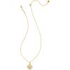 imageKendra Scott 14k GoldPlated Brass Letter AZ Disc Reversible Pendant Necklace Fashion Jewelry for WomenLetter V