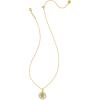 imageKendra Scott 14k GoldPlated Brass Letter AZ Disc Reversible Pendant Necklace Fashion Jewelry for WomenLetter Z