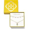 imageKendra Scott Amelia Cross Necklace Gift Set 14k Gold Plated Brass Crystal Fashion Jewelry for Women
